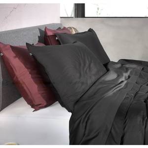 Federa per cuscino Satinado II (2) Raso di cotone makò - Nero - 80 x 80 cm