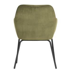 Chaises à accoudoirs Malik (lot de 2) Vert olive foncé