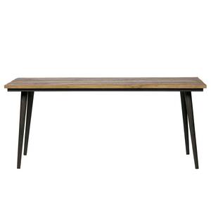 Table Pacy Orme massif / Fer - Orme / Noir - Largeur : 220 cm
