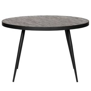 Table Muras Teck massif / Fer - Teck foncé / Noir