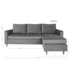 Ecksofa Galaxy Samt - Dunkelblau