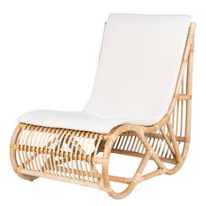 Valencia Fauteuil rotin, supports Velours - Bois