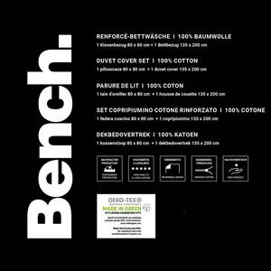 Parure de lit Bench coton - Vert - 135 x 200 cm + oreiller 80 x 80 cm