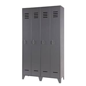 Garderobenschrank Maltby Kiefer massiv - Grau