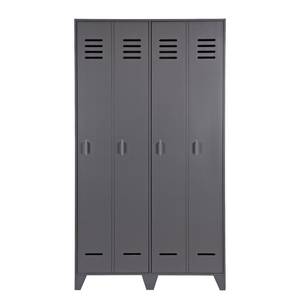 Garderobenschrank Maltby Kiefer massiv - Grau