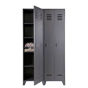 Garderobenschrank Maltby Kiefer massiv - Grau