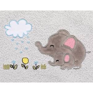 Telo da doccia con cappuccio Elefante Grigio - Tessile - 75 x 0.5 x 75 cm