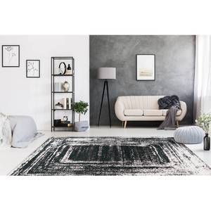 Laagpolig vloerkleed Rhodin 725 polyester - zwart/wit - 80 x 150 cm