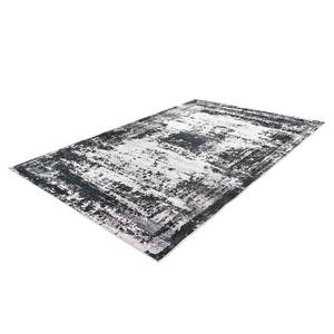 Laagpolig vloerkleed Rhodin 625 polyester - zwart/wit - 80 x 150 cm