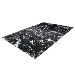 Laagpolig vloerkleed Rhodin 1325 polyester - zwart/wit - 80 x 150 cm