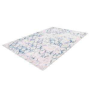 Laagpolig vloerkleed Peron 400 polyester - wit/blauw - 80 x 150 cm