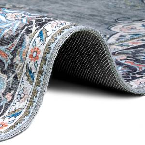 Laagpolig vloerkleed Medaillon Rana Polyester - Zilver - 200 x 290 cm