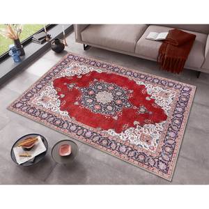 Kurzflorteppich Medaillon Rana Polyester - Rot - 80 x 150 cm