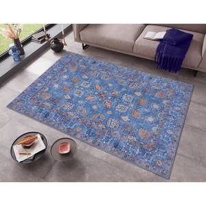 Kurzflorteppich Nain Madina Polyester - Jeansblau - 120 x 160 cm