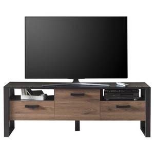 Tv-meubel Norddal I notenboomhouten look/zwart