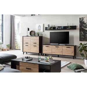 Tv-meubel Argenteuil I Artisan eikenhouten look/zwart