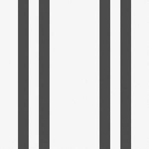Vliestapete Streifen Schwarz; Weiß - 0,52m  x 10,05m  x 0,02m - Schwarz / Weiß