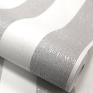 Papier peint intissé Streifen Metallic Gris - 0,52 x 10,05 x 0,02 m