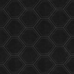 Vliestapete Hexagon Zwart Schwarz - 0,52m  x 10,05m  x 0,02m
