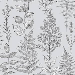 Fotomurale Mix botanico Grigio - 0,52m  x 10,05m  x 0,02m