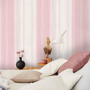 Papier peint intissé Rayures Rose - 0,52 x 10,05 x 0,02m