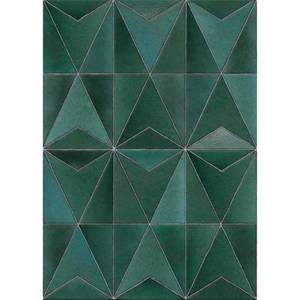Papier peint intissé Tiles Vert - 2 x 2,8 x 0,02 m