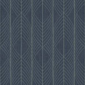 Vliestapete Klassiek Chique Gestreept Blau - 0,52m  x 10,05m  x 0,02m