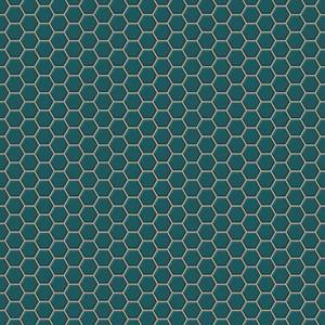 Vliestapete Hexagon Chic Grün - 0,52m  x 10,05m  x 0,02m - Grün