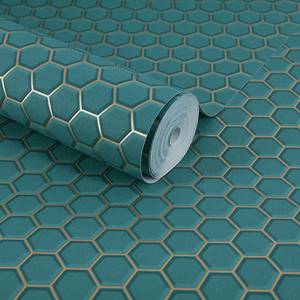 Papier peint intissé Hexagon Chic Vert - 0,52 x 10,05 x 0,02 m - Vert