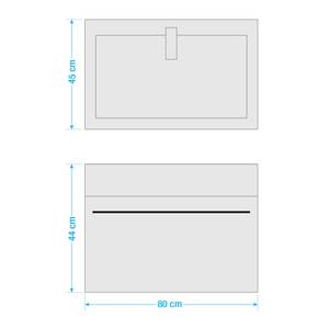 Salle de bain Farson V (2 éléments) Blanc brillant - Largeur : 60 cm