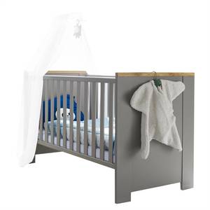 Babybett Tokio Braun - Weiß - Holzwerkstoff - 78 x 93 x 144 cm