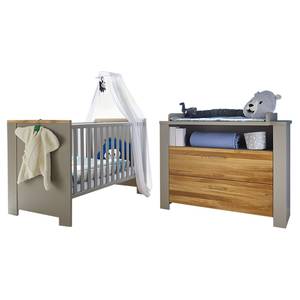 Babyzimmer-Set Tokio III (2-teilig) Braun - Weiß - Holzwerkstoff