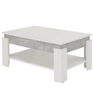 Tavolino da salotto Theban Bianco / Effeto cemento