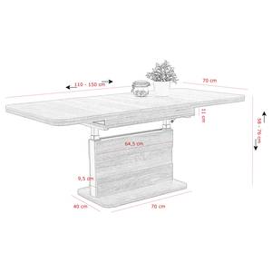 Tavolino da salotto Goubi Effetto quercia di Sonoma