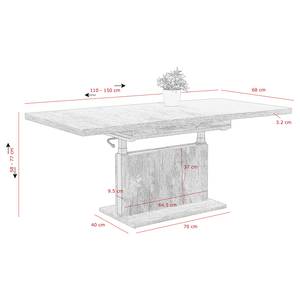 Table basse Hallie Imitation chêne / Anthracite