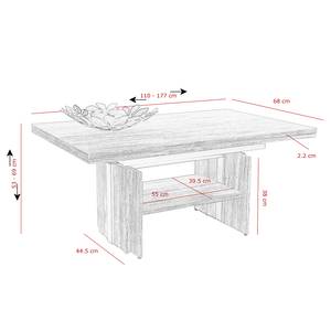 Tavolino da salotto Juist Bianco lucido / Argento