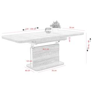 Table basse Goubi Imitation chêne Artisan