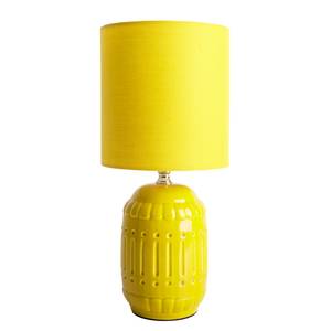 Lampada da tavolo Erida Ceramica / Tessuto misto - 1 punto luce - Giallo