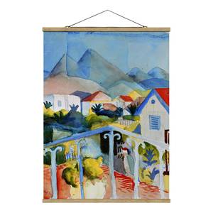 Tableau déco Saint-Germain en Tunisie Toile et bois massif - Multicolore - 100 cm x 133,5 cm x 0,3 cm - 100 x 134 cm