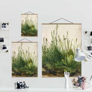 Wandkleed Grasveld textiel & massief hout (houtsoort) - groen - 80cm x 106,5cm x 0,3cm - 80 x 107 cm