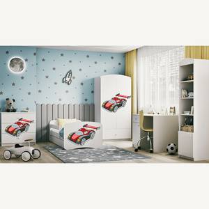 Ladekast Babydreams Raceauto Wit - Plaatmateriaal - 81 x 81 x 41 cm