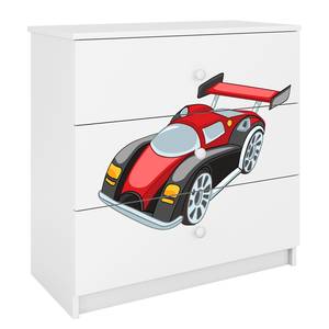 Ladekast Babydreams Raceauto Wit - Plaatmateriaal - 81 x 81 x 41 cm