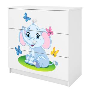 Comò Babydreams Elefante Bianco - Materiale a base lignea - 81 x 81 x 41 cm