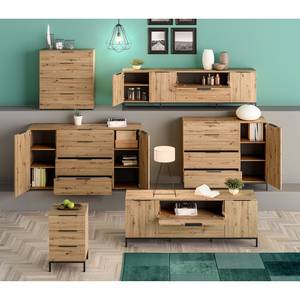 Tv-meubel Trend Wood I knoestig eikenhouten look/zwart