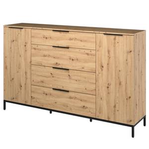 Dressoir Trend Wood I knoestig eikenhouten look/zwart