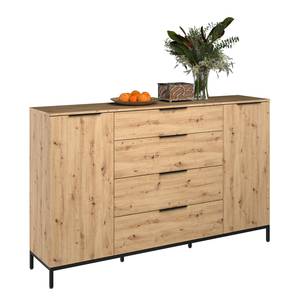 Dressoir Trend Wood I knoestig eikenhouten look/zwart