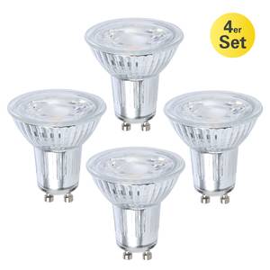 LED-plafondlamp Majano transparant glas/metaal - 4 lichtbronnen