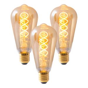 LED-lamp Dilly III (set van 3) transparant glas/ijzer - 3 lichtbronnen
