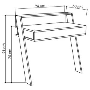 Wandschreibtisch Kalmari Weiß