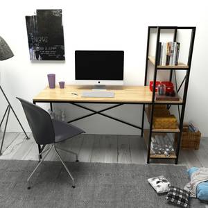 Bureau Living Imitation chêne / Noir